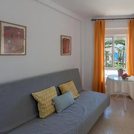 Familiar, Terraza Con Vistas Al Mar, Piscina, Pistas De Tenis, Wifi Y En Primera Linea De Playa Algarrobo Costa