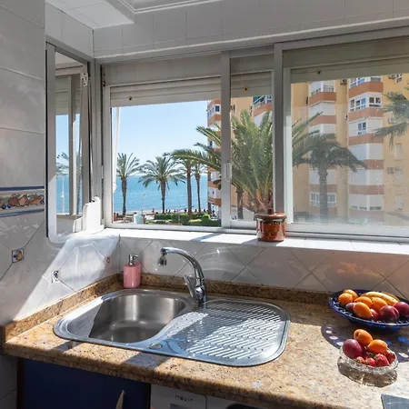 Familiar, Terraza Con Vistas Al Mar, Piscina, Pistas De Tenis, Wifi Y En Primera Linea De Playa Algarrobo Costa